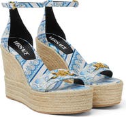 Versace Medusa Espadrille Wedge Sandal