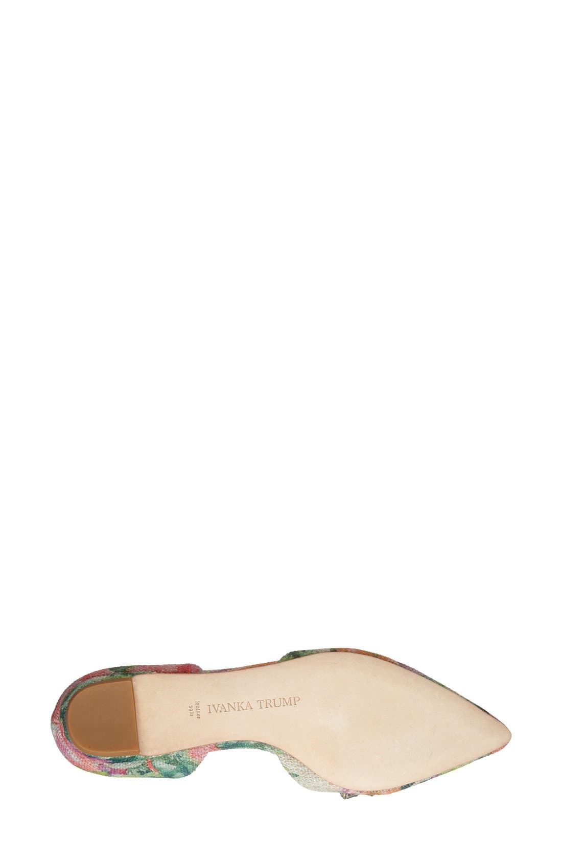 'Trika' Embellished d'Orsay Flat, Alternate, color, PINK/ GREEN