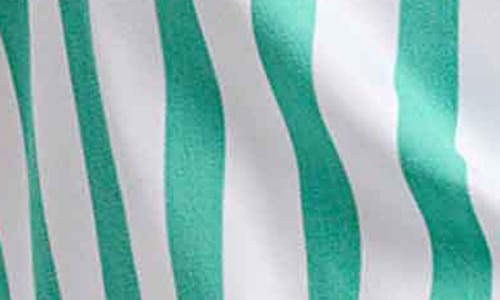 Foxcroft Salina Stripe Cotton Blend Wrap Shirt In Green