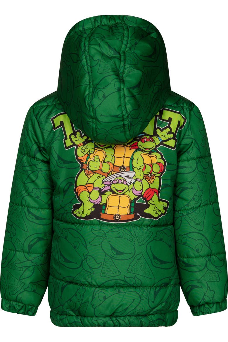 Zip-Up Hooded Puffer Jacket, Alternate, color, Forest Green