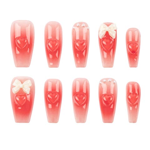 3H Luxury Handmade Press-on Nails - Rouge Bowtique Nails