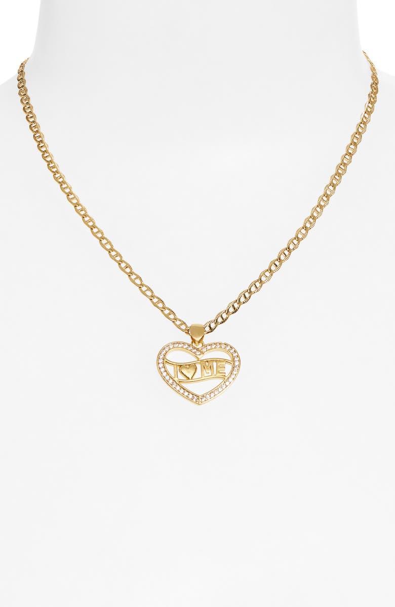 VIDAKUSH Mini I Love Me Pendant Necklace, Alternate, color, Gold