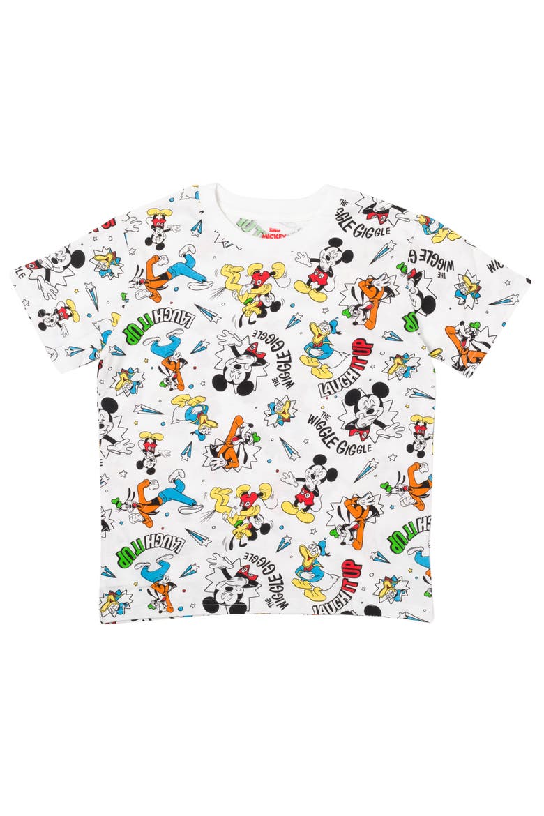 Mickey Mouse 3-Pack Short Sleeve T-Shirts, Alternate, color, Cyan Red White