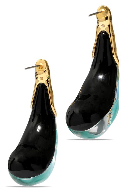ALEXIS BITTAR ALEXIS BITTAR LIQUID LUCITE® ARCHED LARGE DROP EARRINGS 