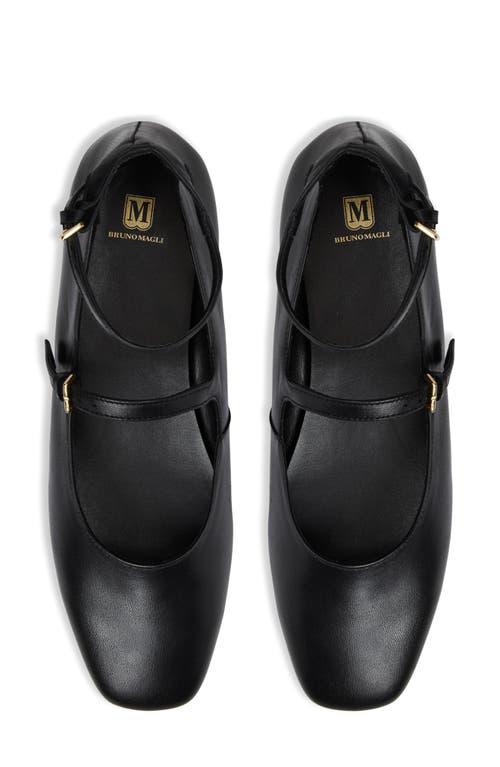 Bruno Magli Melanie Ankle Strap Flat In Black