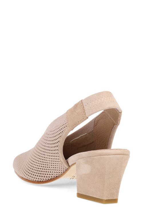 Eileen Fisher Vasa Block Heel Knit Slingback Pump In Blush