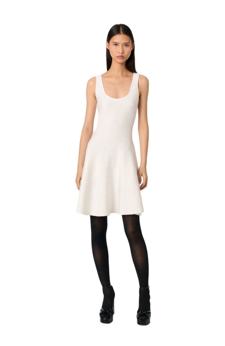 maje Sequin knit mini dress, Main, color,