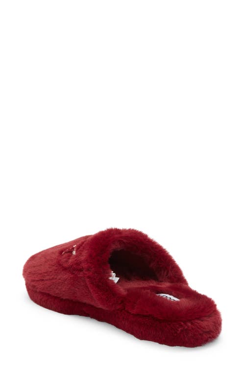 Abound Melody Faux Fur Scuff Slipper In Burgundy