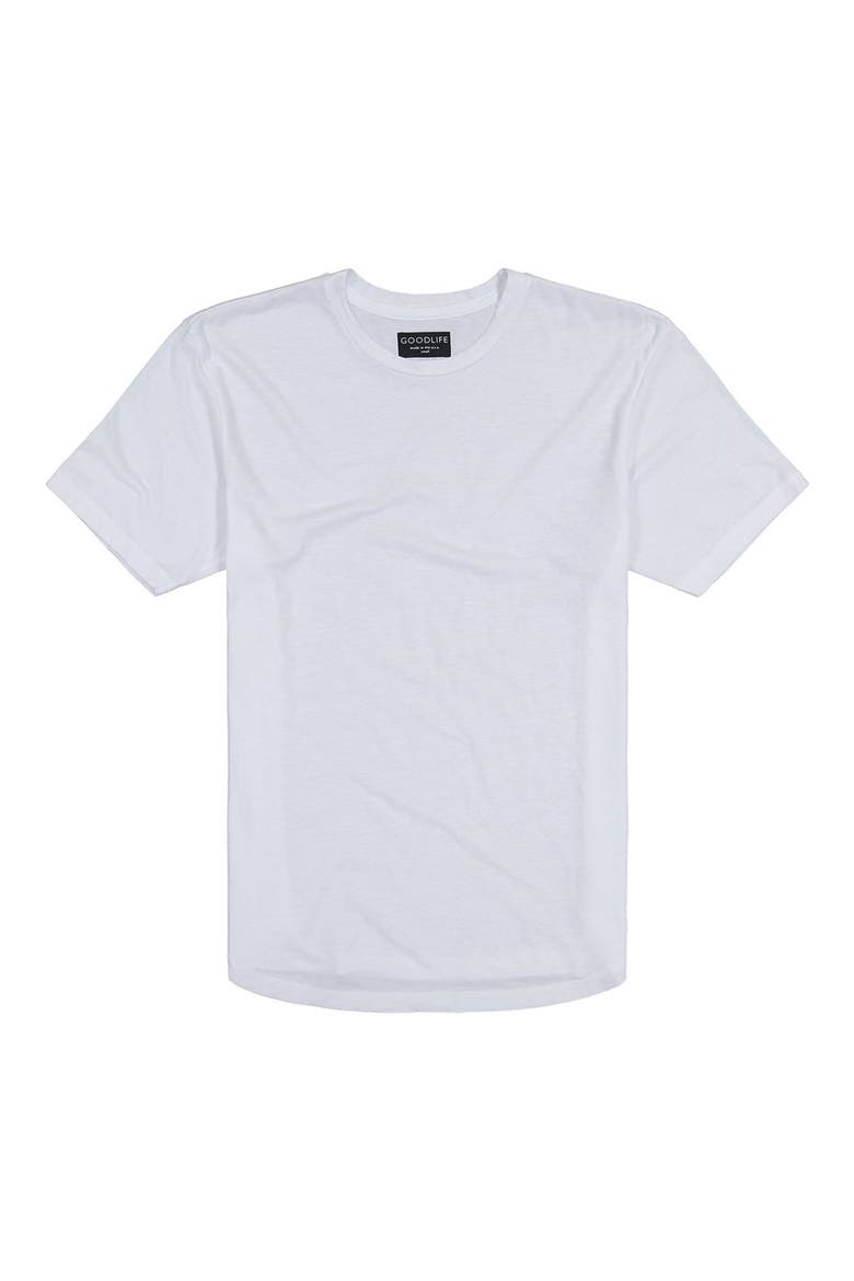 Crewneck Scallop T-Shirt, Alternate, color, WHITE