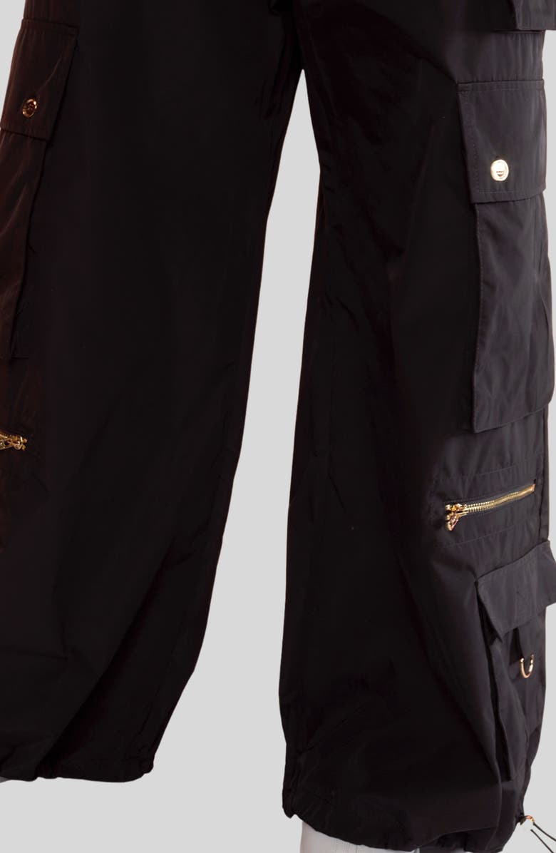 Cynthia Rowley Kim Cargo Pant, Alternate, color, Black