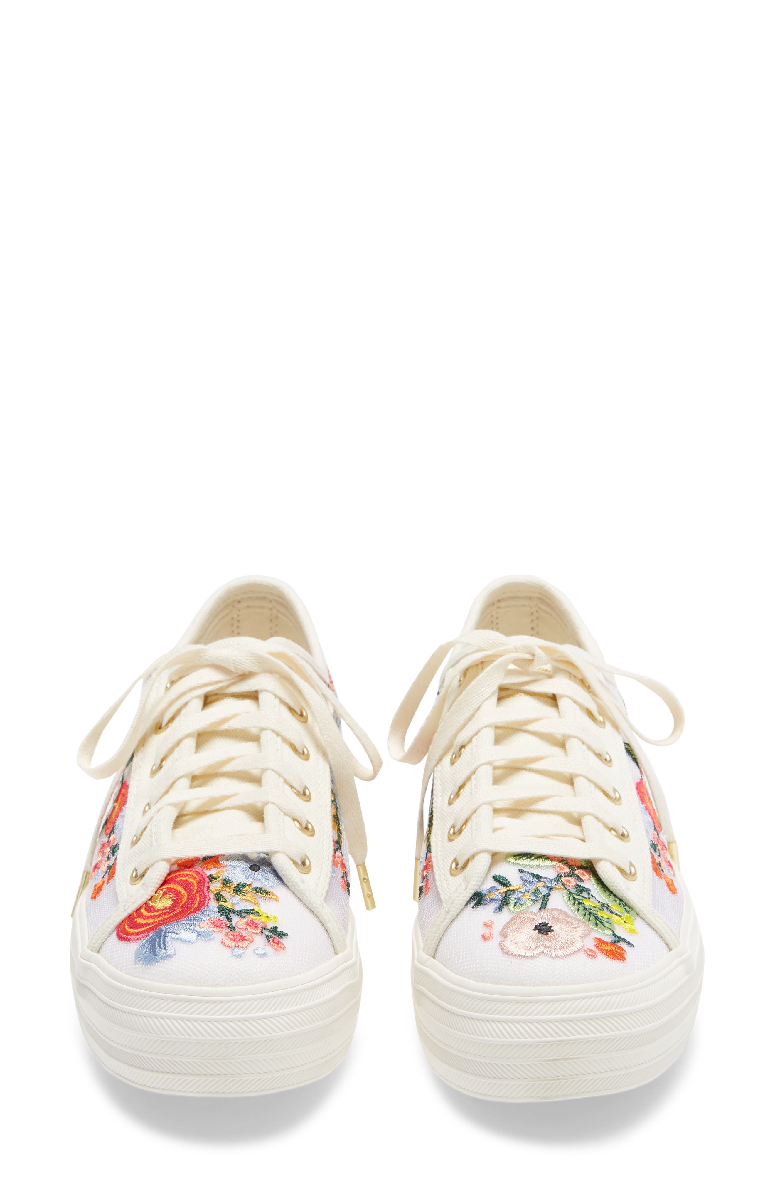 Keds<sup>®</sup> x Rifle Paper Co. Triple Kick Floral Embroidered Mesh Sneaker, Alternate, color, 
