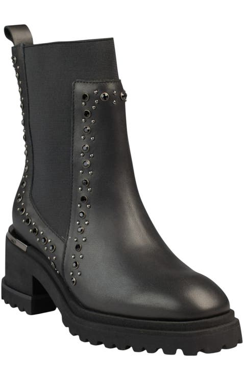 Wide Heeled Ankle Boot