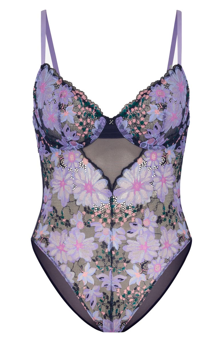 SAVAGE X FENTY Fleur Fantasy Underwire Teddy, Main, color, Dark And Stormy Blue