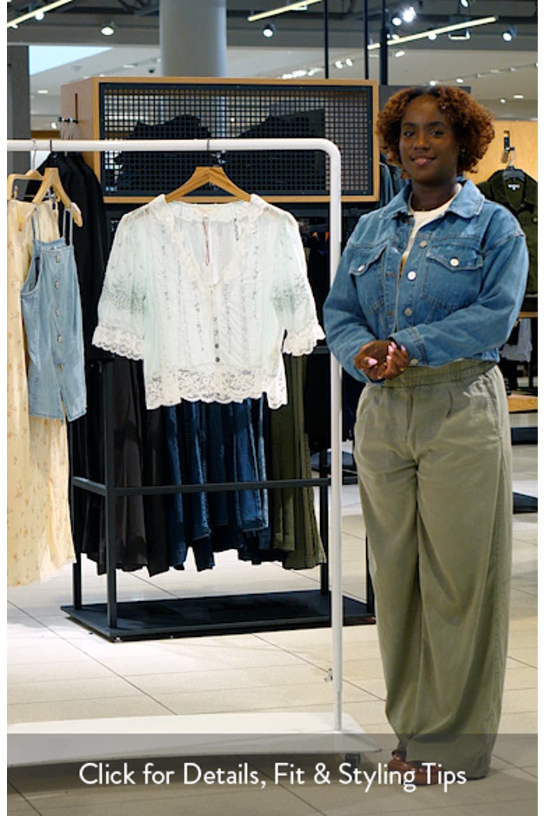 Maurelle Lace Trim Cotton Top video