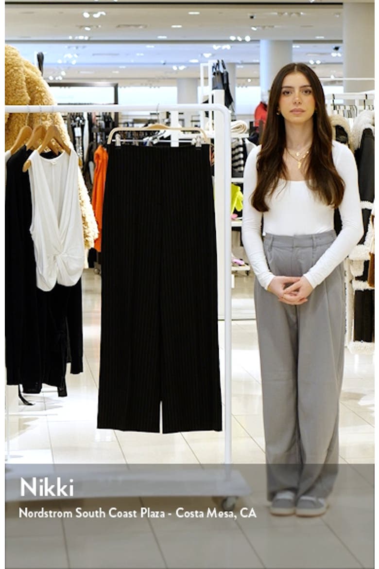 Pinstripe Wide Leg Pants video