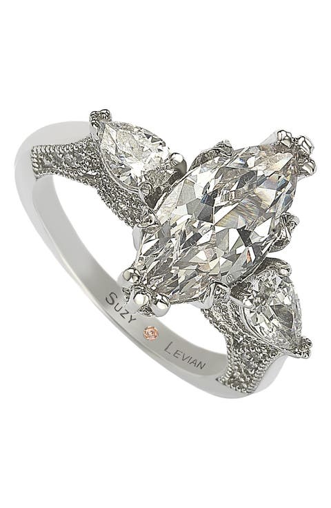 Marquise CZ Sterling Silver Ring