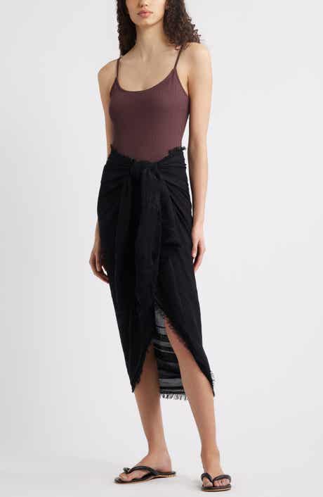 Nordstrom Sheer Stripe Pareo Wrap