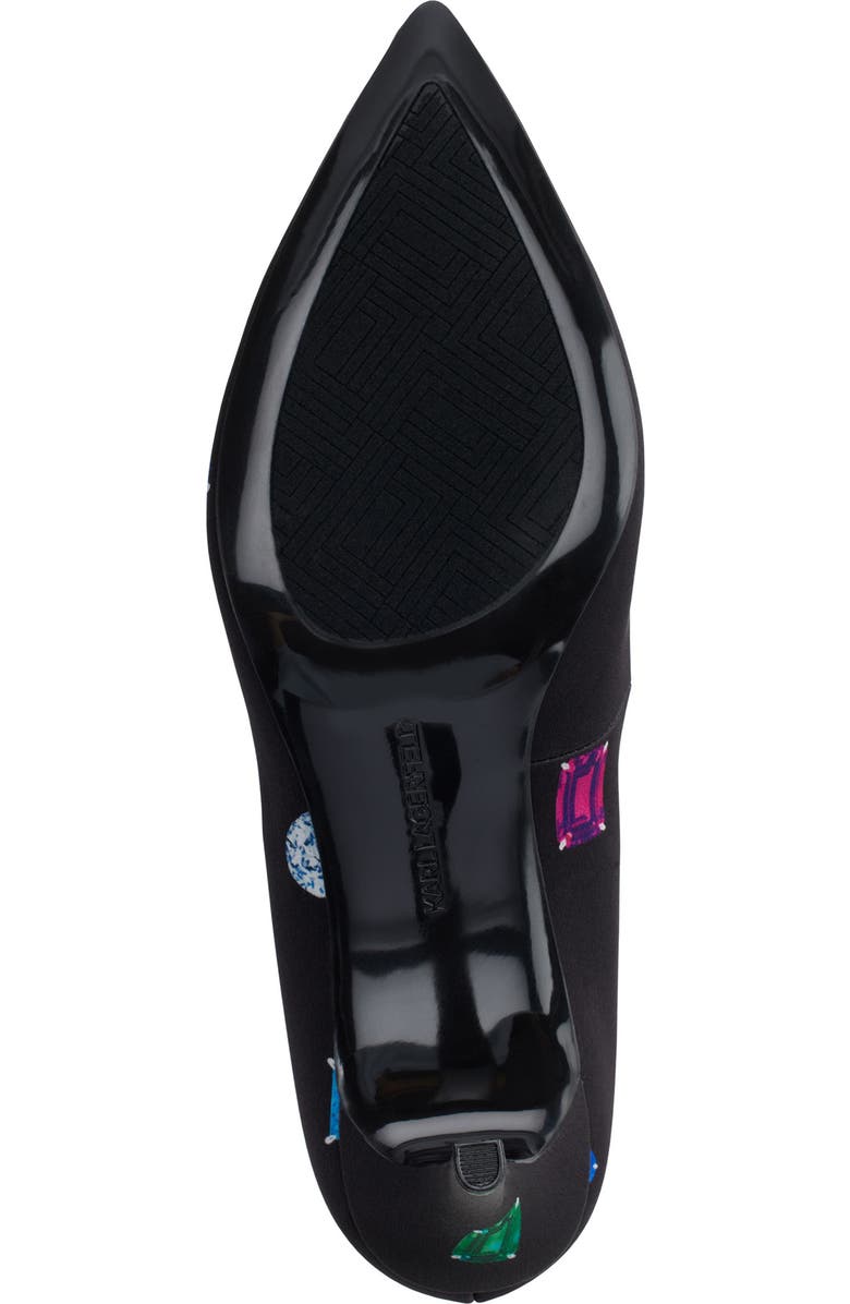 KARL LAGERFELD PARIS Royale Pointed Toe Pump, Alternate, color, Black Multi
