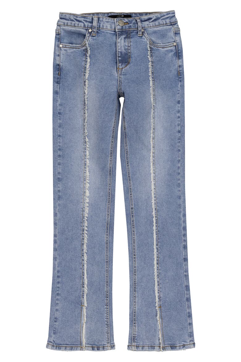 Kids' Kendall Distressed Front Seam Baby Bootcut Jeans, Main, color, MEDIUM WASH
