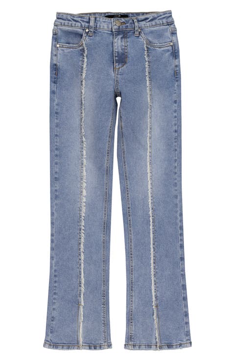 Kids' Kendall Distressed Front Seam Baby Bootcut Jeans (Big Kid)