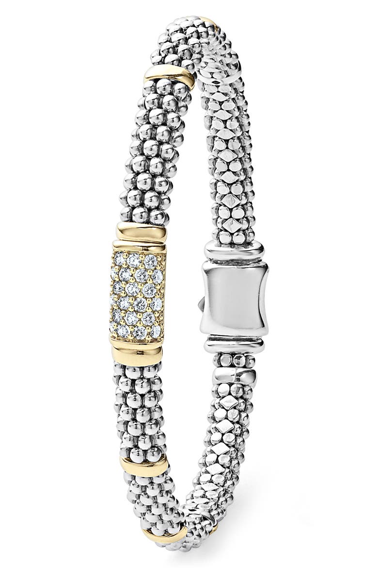 Diamond Caviar Bead Bracelet, Alternate, color, SILVER GOLD DIAMOND