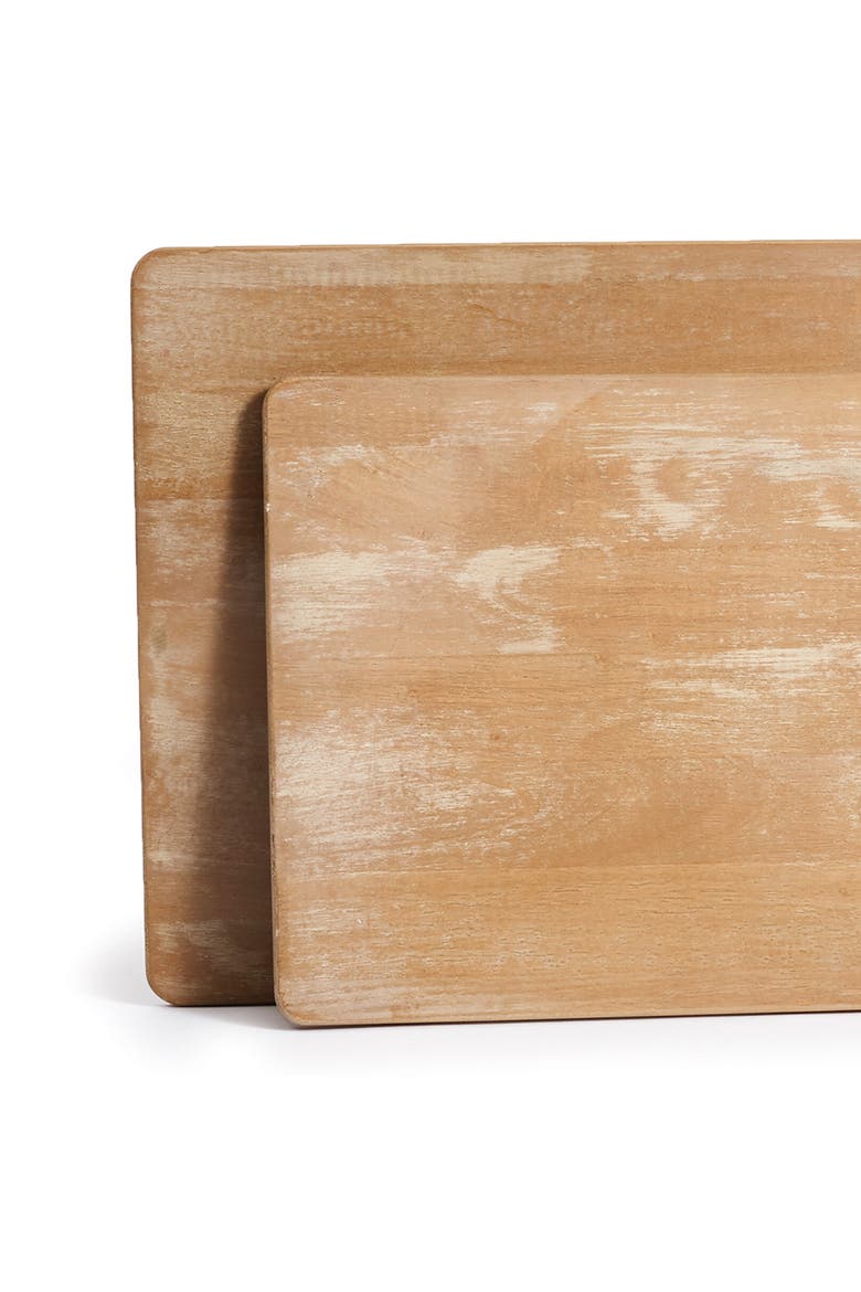 14" x 31.5" Large Premium Antique Long Rectangle Wood Cutting Boards Set of 2, Alternate, color, Brown
