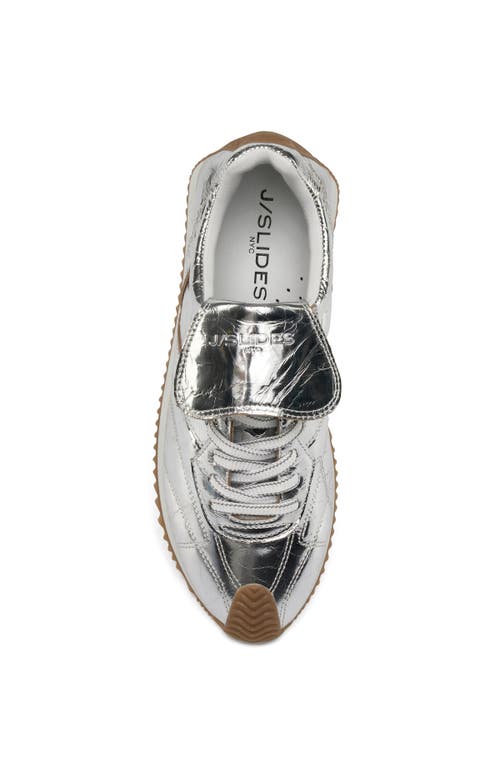 Jslides Footwear Lotty Sneaker In Silver Metallic