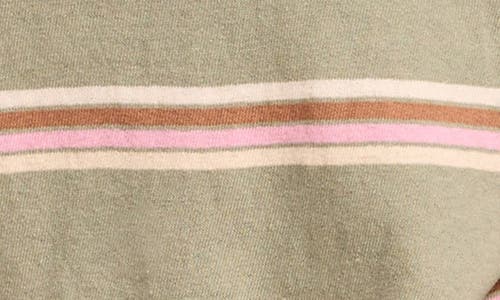 LUCKY BRAND LUCKY BRAND STRIPE CREWNECK OVERSIZE T-SHIRT