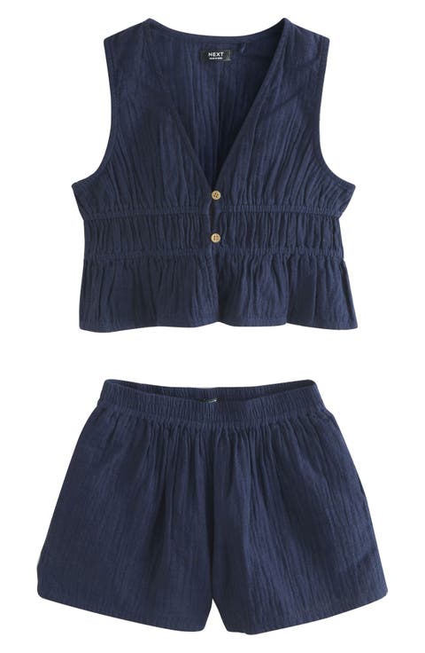 Kids' Sleeveless Top, Vest & Shorts Set (Toddler, Little Boy & Big Boy)