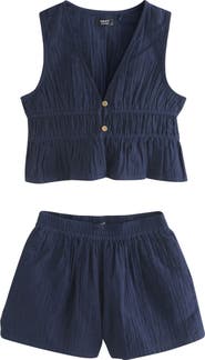 NEXT Kids' Sleeveless Top, Vest & Shorts Set