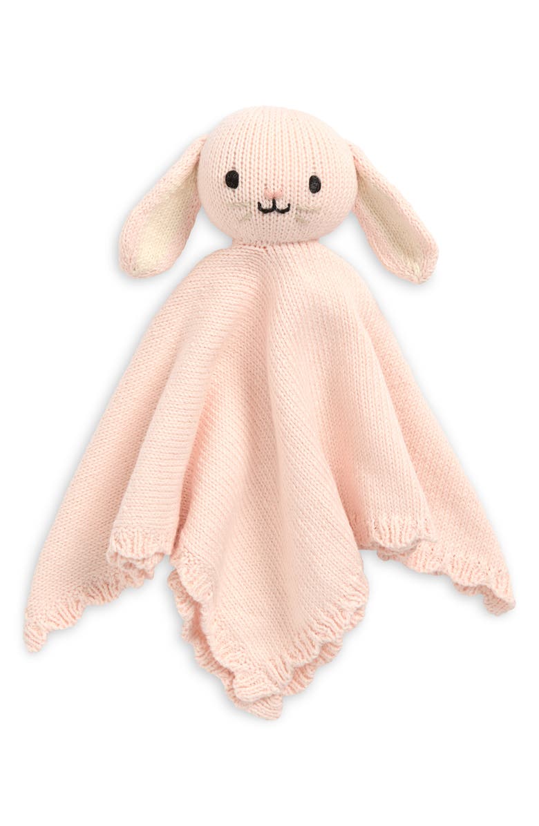 cuddle+kind Baby Bunny Lovey & Soother Blanket, Main, color, Pink