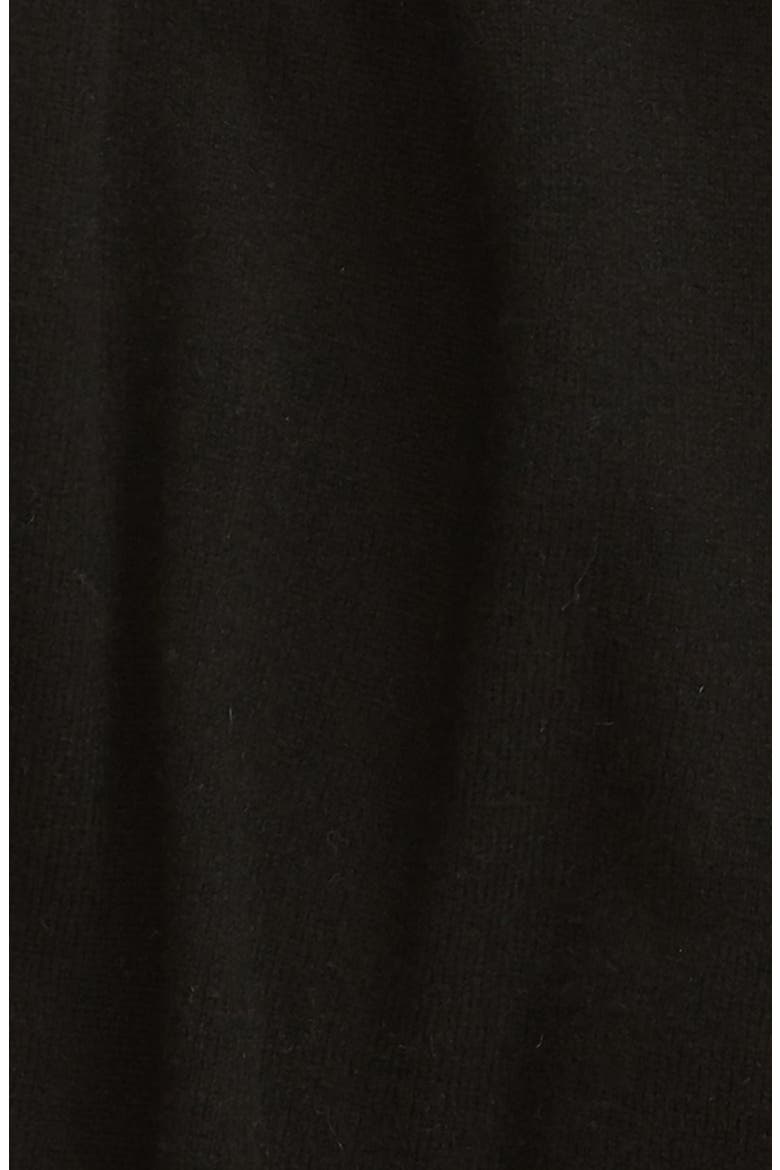 Rolled Ends Wool & Cashmere Scarf, Alternate, color, BLACK