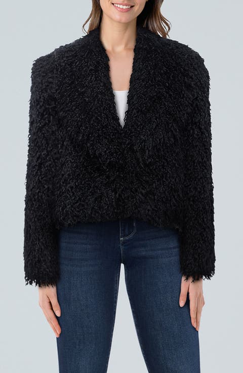 Aura Cropped Faux Fur Coat