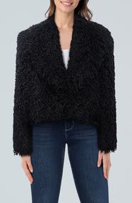 L'AGENCE Aura Cropped Faux Fur Coat