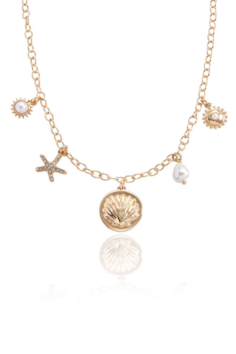 Coastal Charm Necklace, Alternate, color, GOLD