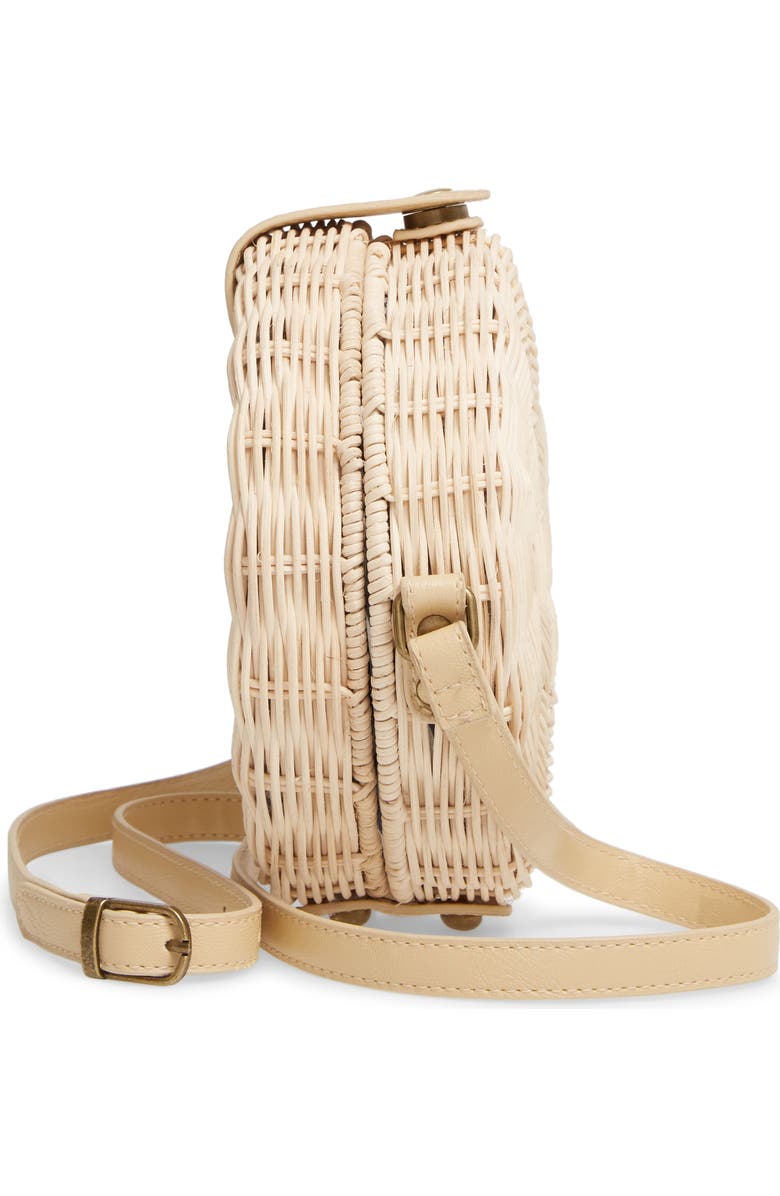 Mali + Lili Hazel Woven Rattan Circle Bag, Alternate, color,