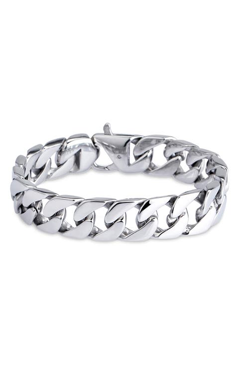 Cuban Link Silver Titanium Bracelet