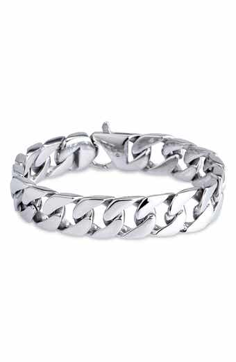 EYE CANDY LOS ANGELES Cuban Link Silver Titanium Bracelet