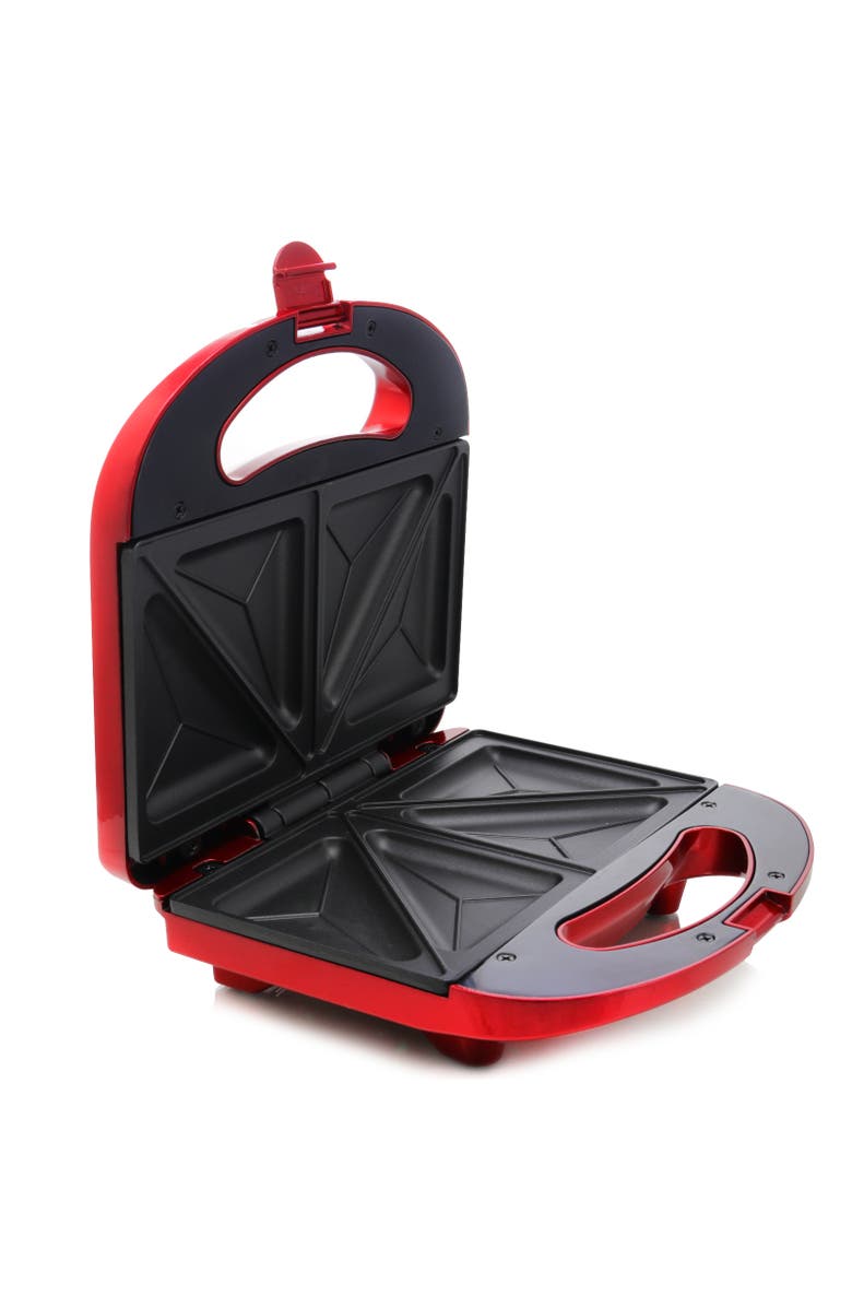 Better Chef Panini Press Sandwich Maker and Grill, Alternate, color, Red