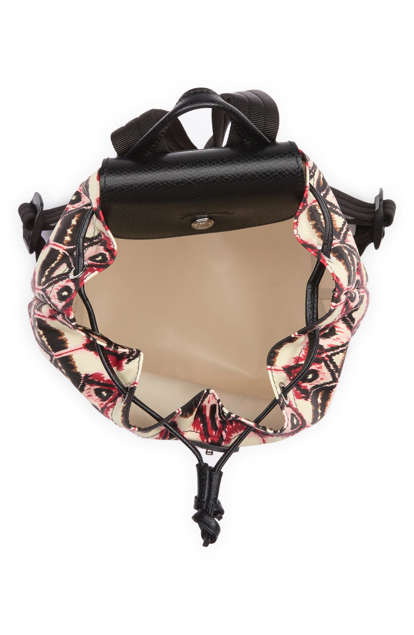 Longchamp Ikat Print Backpack, Alternate, color, Ivory