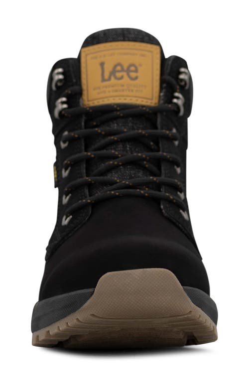 Lee Riker Lace-up Boot In Black