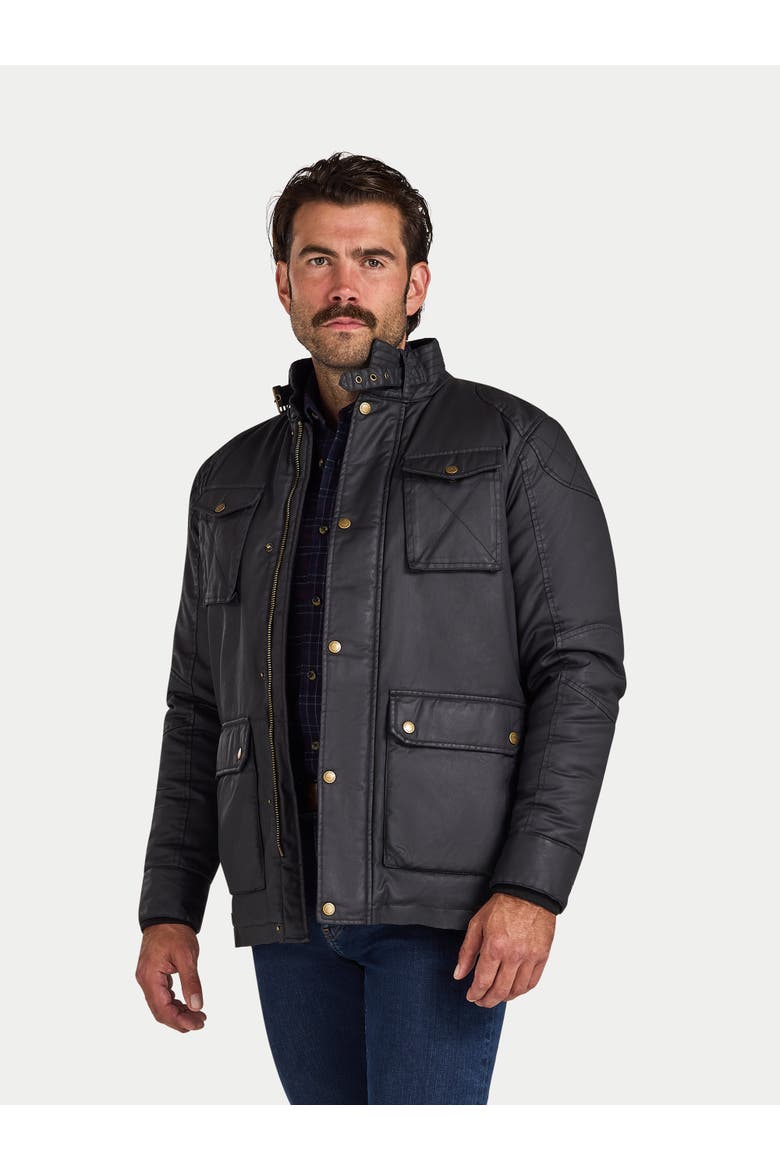 Wax Effect Jacket, Main, color, Black