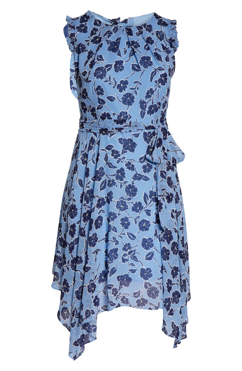 Eliza J Floral Handkerchief Hem Dress, Alternate, color, 