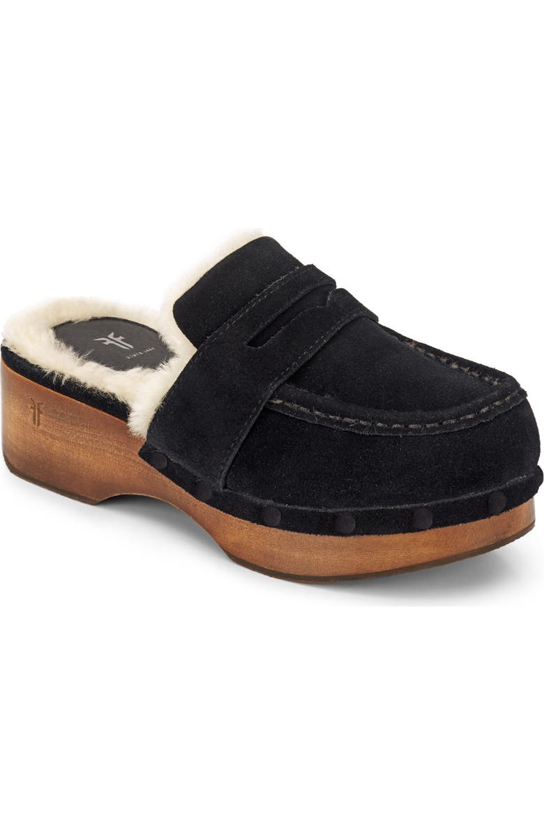 Frye Melody Genuine Shearling Lined Platform Clog, Main, color,