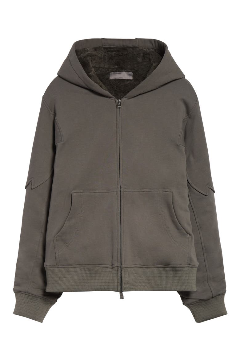 FOX RACING x Kiko Kostadinov Faux Fur Lined Fleece Zip Hoodie (Men