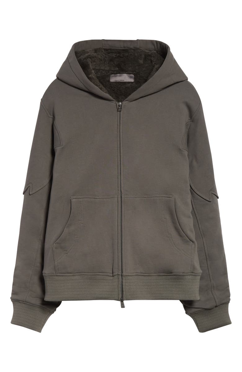 FOX RACING x Kiko Kostadinov Faux Fur Lined Fleece Zip Hoodie, Alternate, color, 