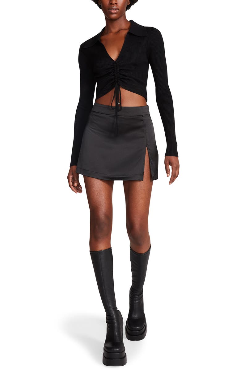 Steve Madden Maggie Cinch Waist Long Sleeve Top, Alternate, color, 