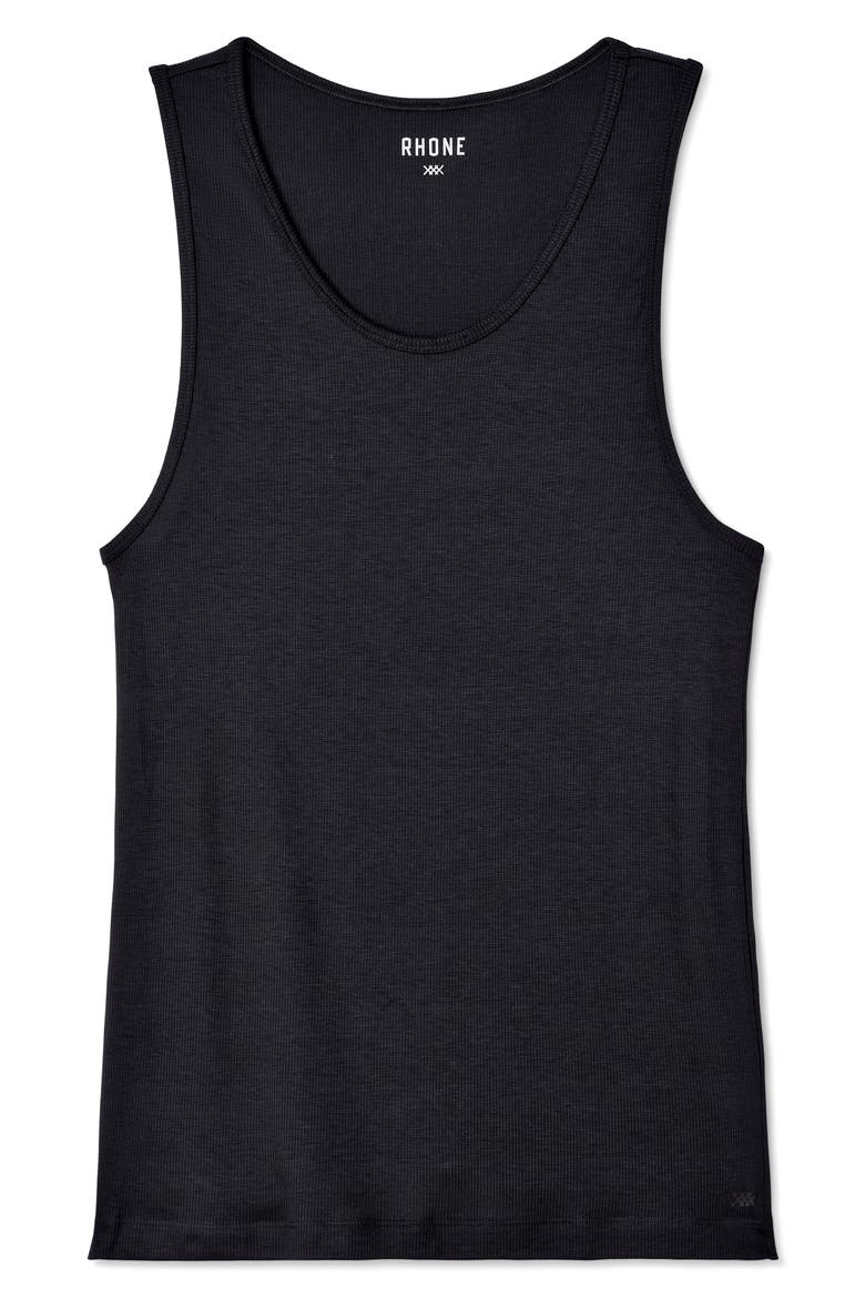 C.O.R. Ribbed Tank, Alternate, color, PURE BLACK