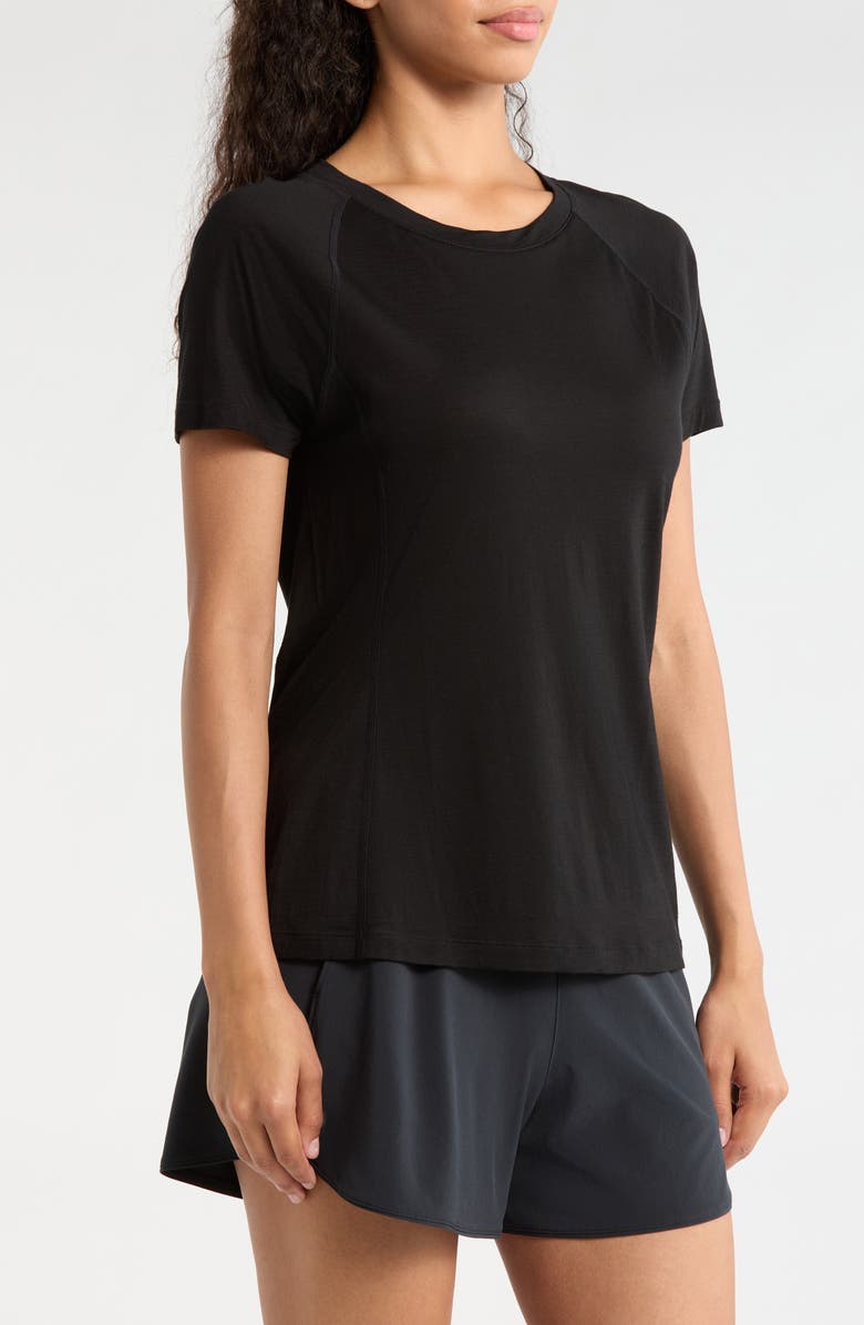 Smartwool Active Ultralite Crewneck T-Shirt, Alternate, color, Black