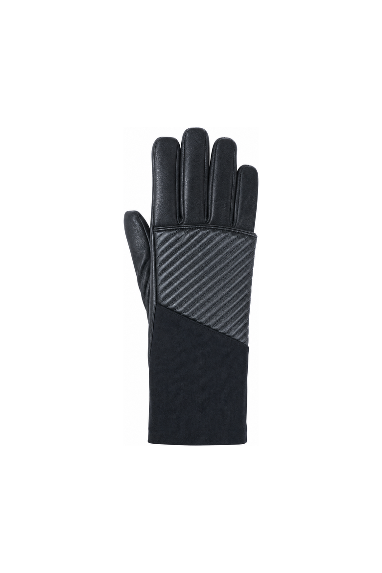 Women's Faux Leather Quilted Fashion Glove, Alternate, color, Black